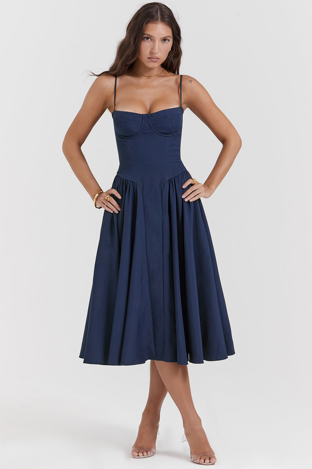 black strapless corseted max morgan midi dress Mila Busa Mama twisted waist detail Pay in Full:Pay in Full - Photographer's Version Loose Long Sleeve Wedding