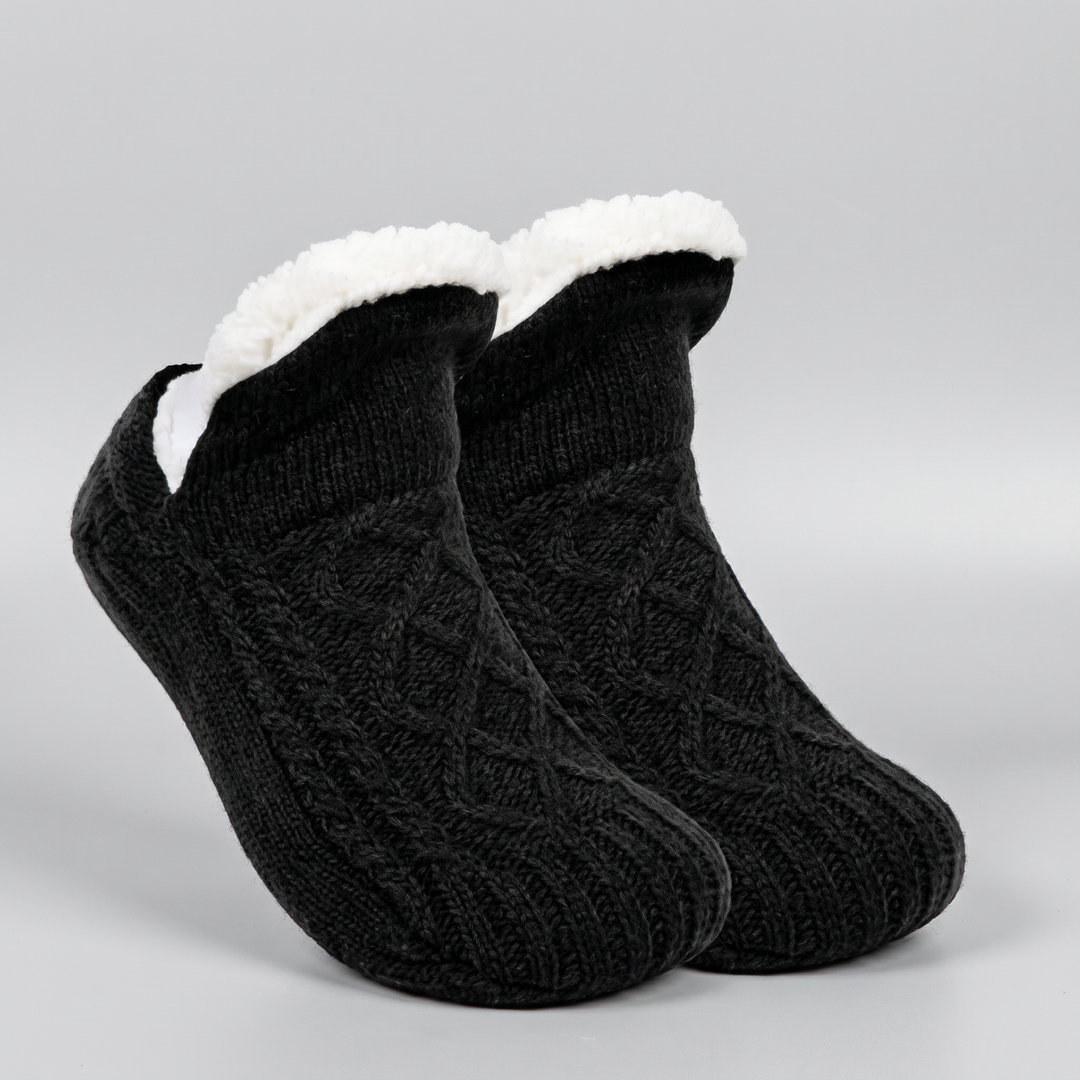 Fleexa | Fleece Lined Knit Slippers for Women