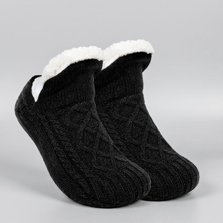 Fleexa | Fleece Lined Knit Slippers for Women