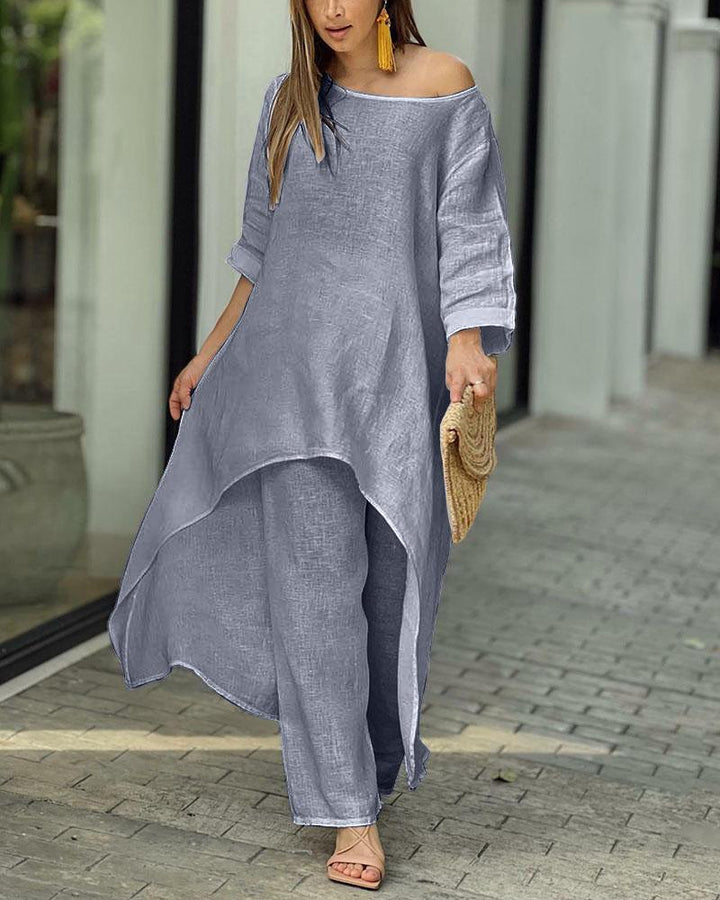 Sofia | Breathable And Stylish Summer Cotton Two Piece Set