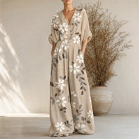 Kristin | Chic and Flowy Women's Printed Wide-Leg Jumpsuit