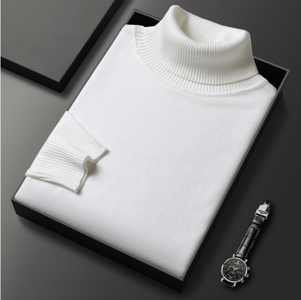 Hunter | Cashmere Cotton Turtleneck Sweater – Luxurious Fit for Men