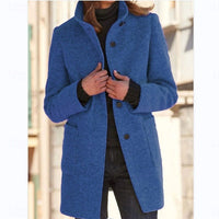 Amelia | Comfortable and Warm Tailored Stand-Collar Trench Coat