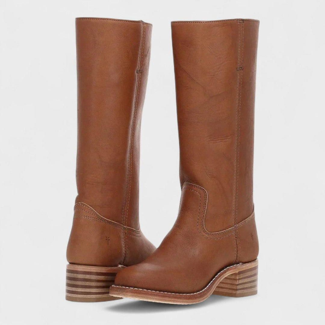 Eleanor | Stivali al ginocchio eleganti in pelle, dallo stile western