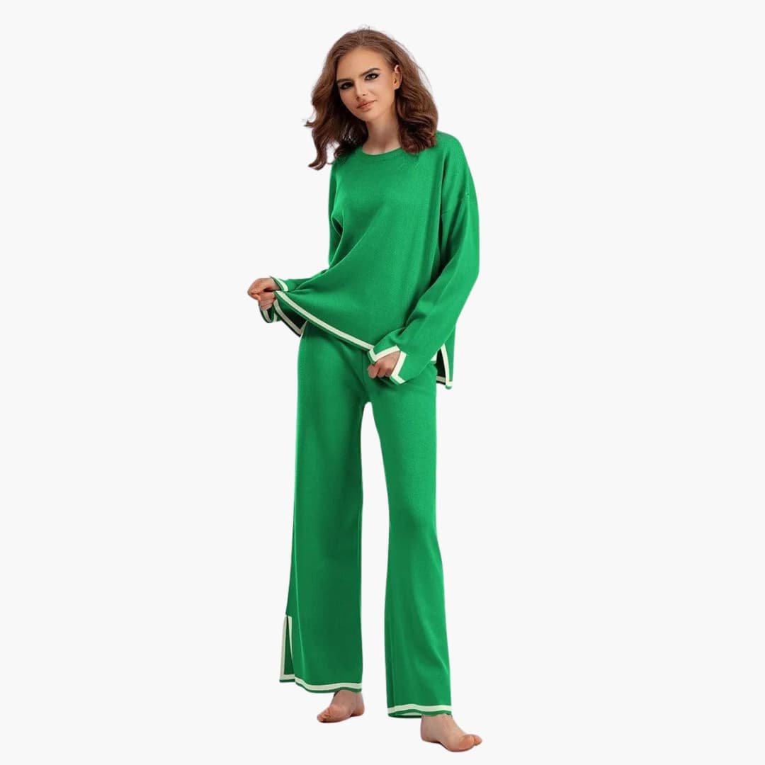 Luna | Two-Piece Set – Long-Sleeve Top and Matching Trousers for Women