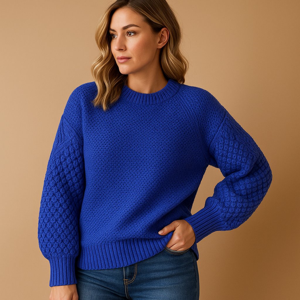 Julia | Stylish and Comfortable Cable-Knit Sleeve Sweater
