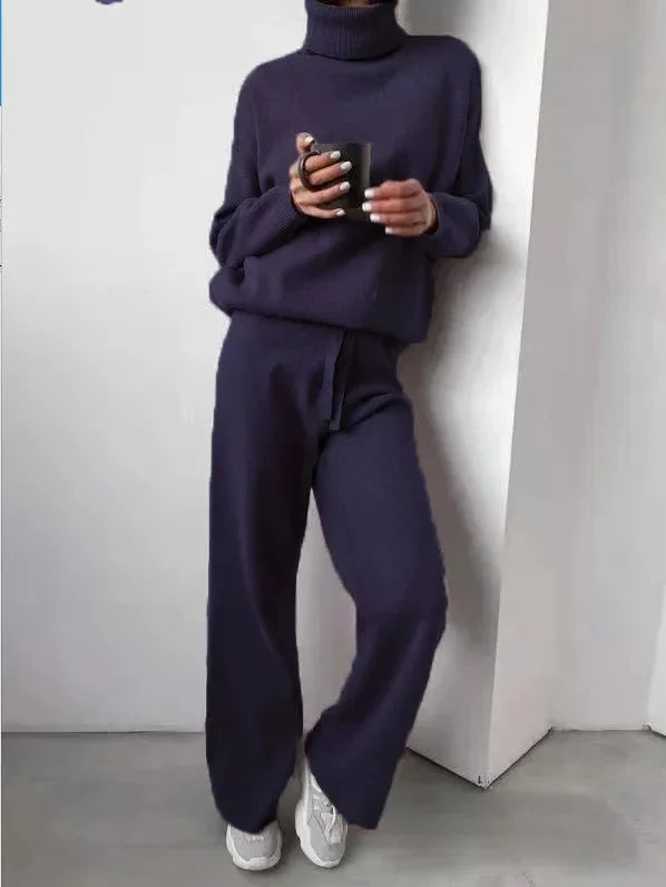 Elizabeth | Cozy And Elegant Turtleneck Knitted Two Piece Set