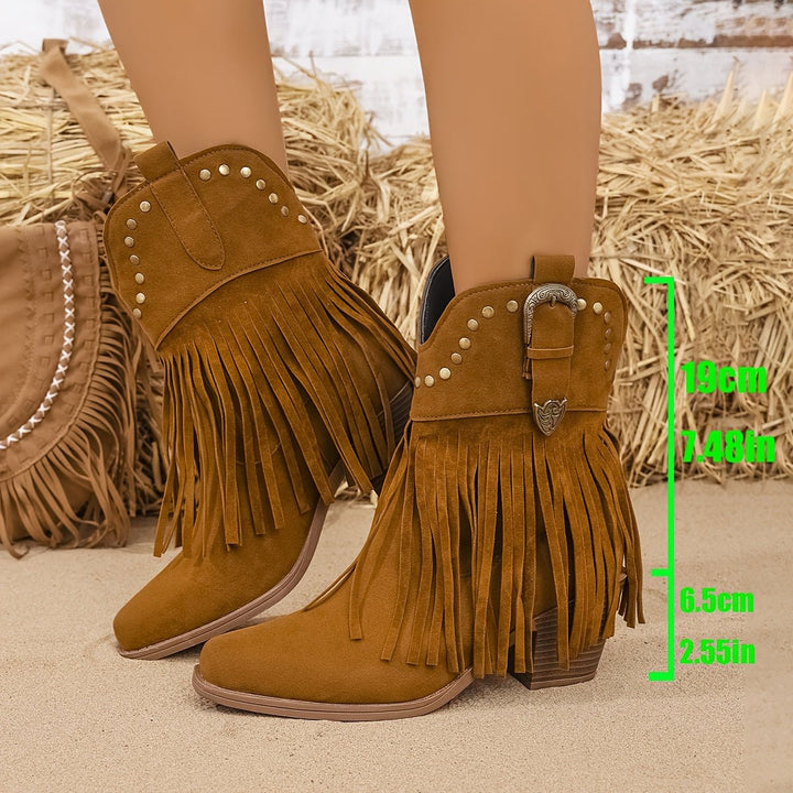 Ava | Bold And Modern Fringe Cowboy Boots