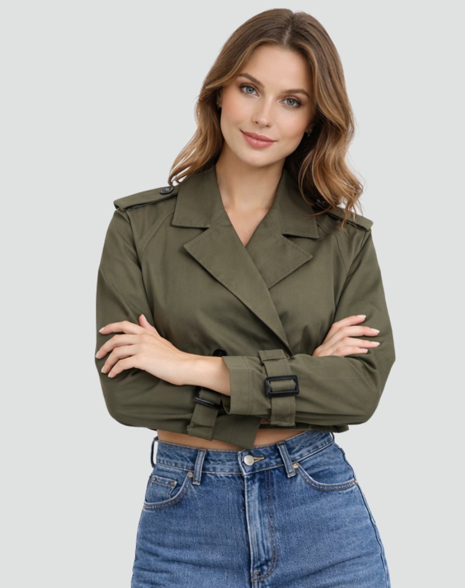 Olivia | Comfortable And Stylish Short Tailored Trench Coat