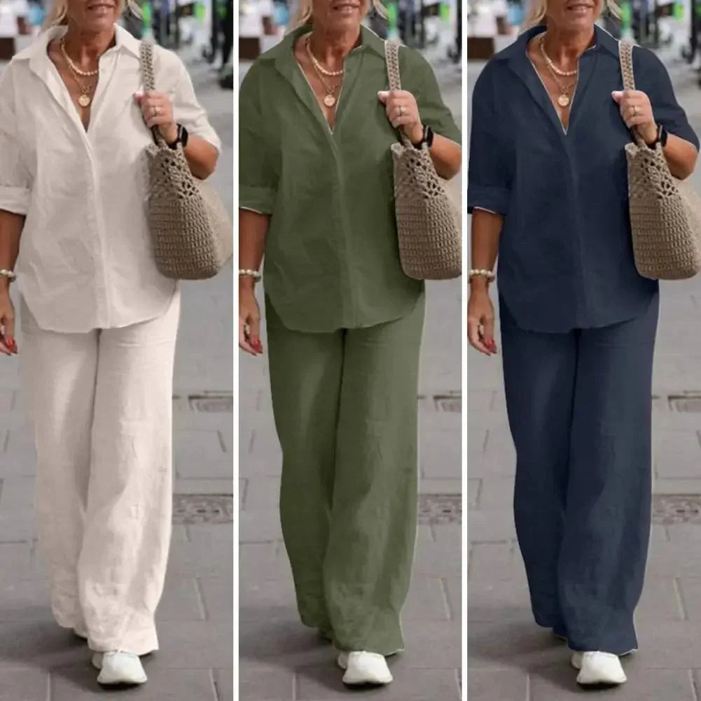 Maya | Airy And Sophisticated Linen Two Piece Set