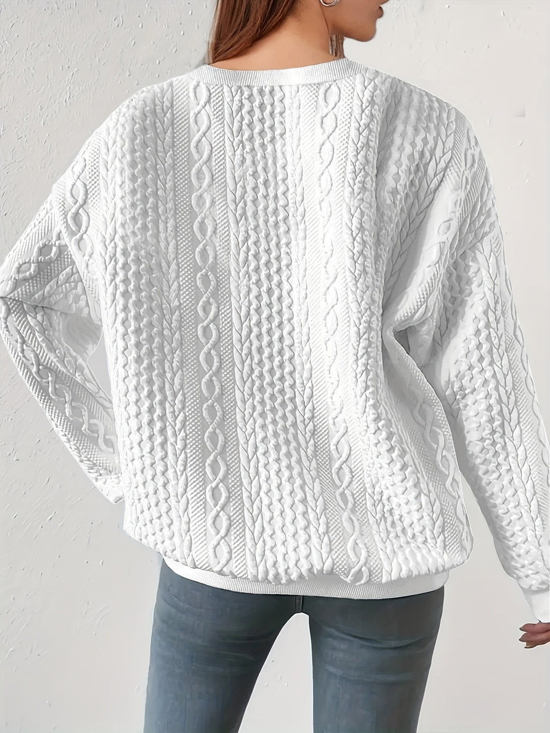 Joyce | Textured Cable-Knit Sweatshirt for Timeless Comfort