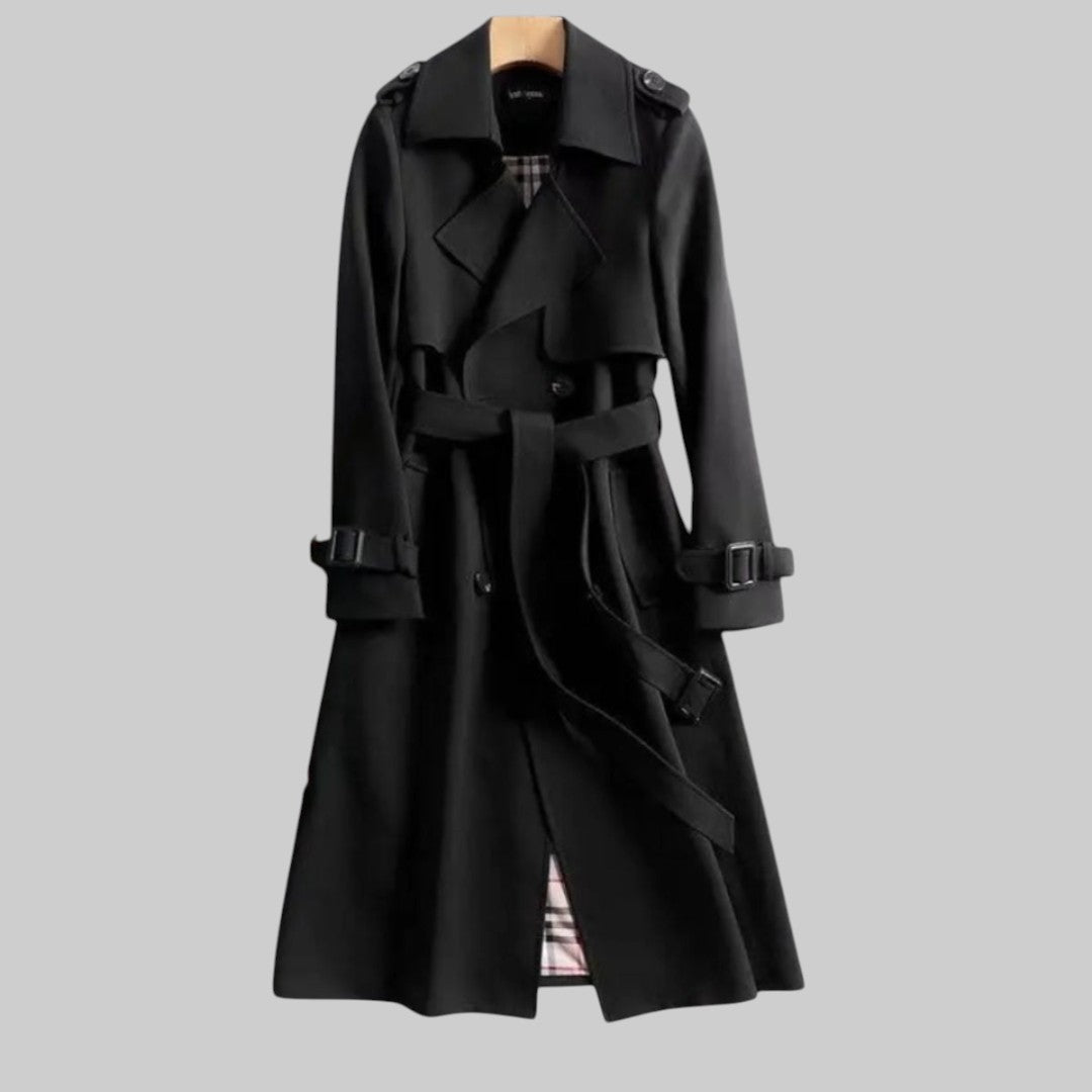 Sophia | Modern And Comfortable Long Double Breasted Trench Coat
