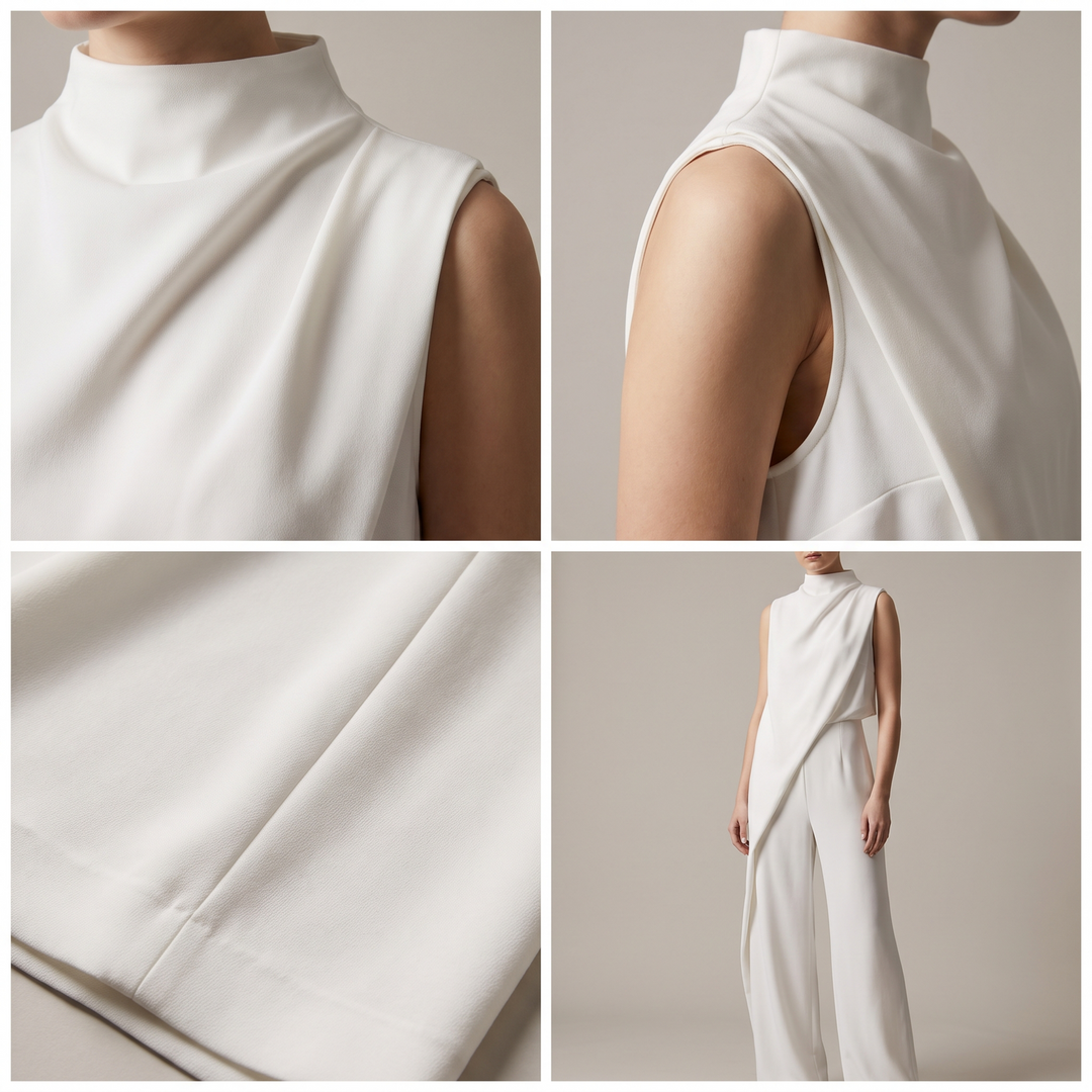 Elara | Wide Leg Jumpsuit – Elegant Asymmetric Design for Women