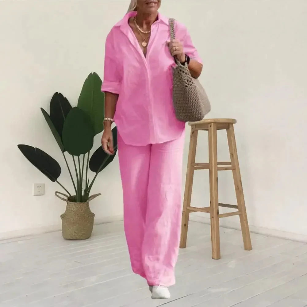 Maya | Airy And Sophisticated Linen Two Piece Set
