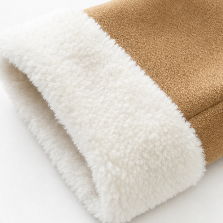 Mayfield | Woolen Coat with Plush Trim for a Relaxed Fit