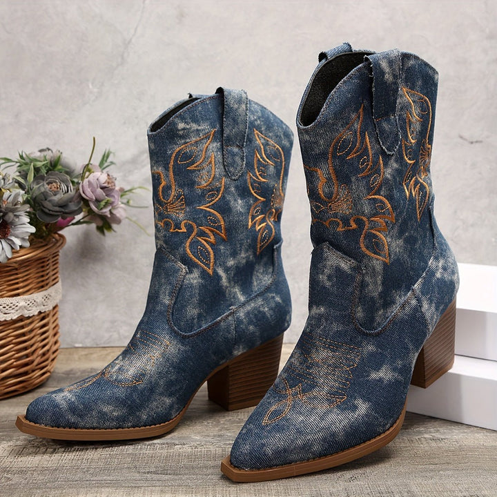 Rosalina | Charming And Floral Embroidered Cowboy Boots