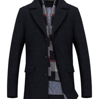 Adrian | Warm and Refined Men's Wool-Blend Trench Coat