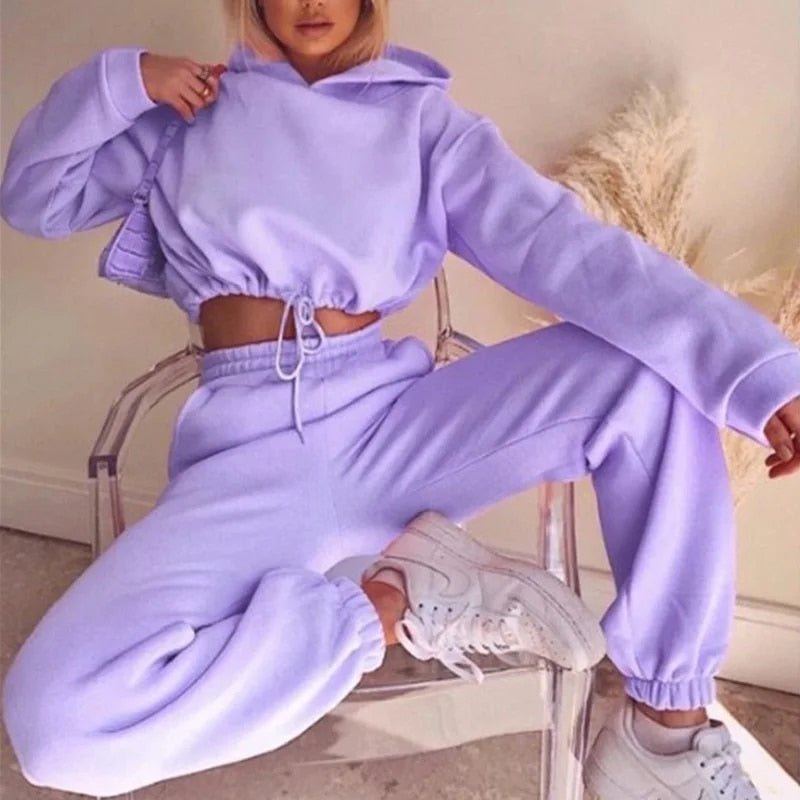 Drape | Two-Piece Tracksuit Set with Hood