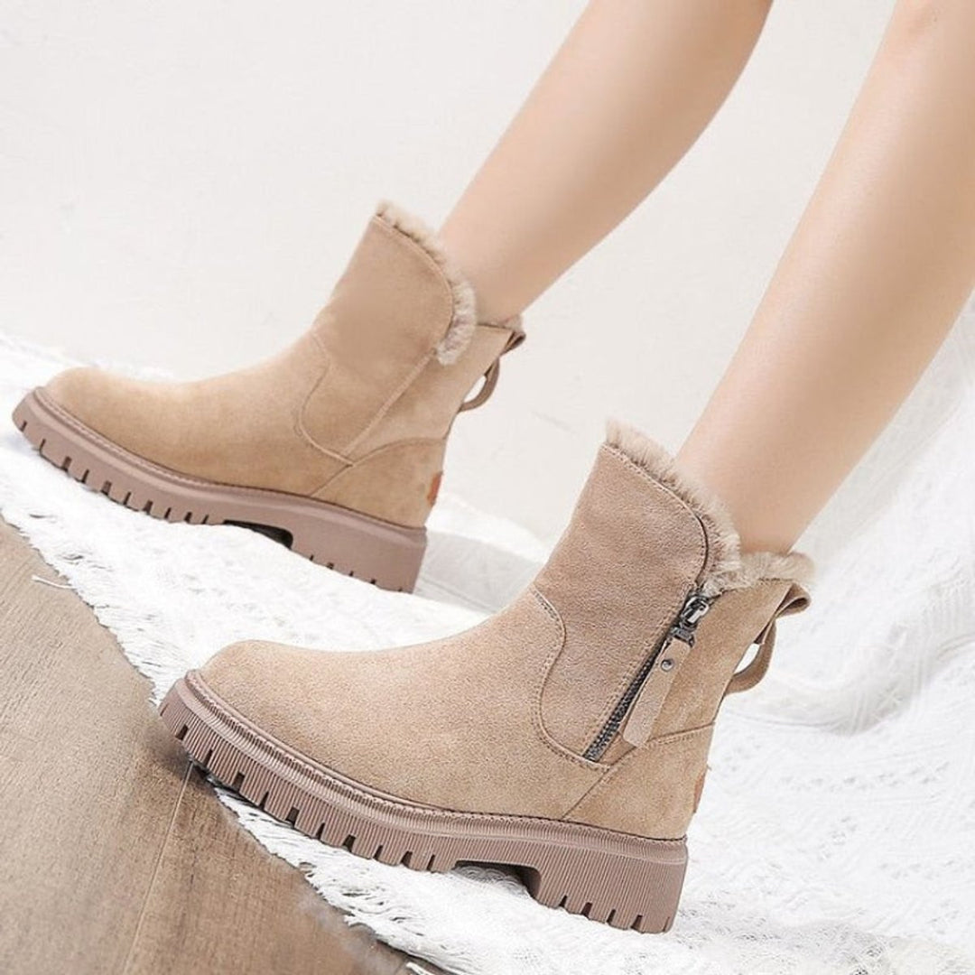 Luna | Plush And Warm Slip-On Winter Ankle Boots