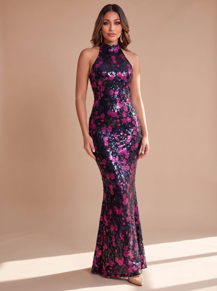Grace | Mermaid Dress – Floral Sequin Formal Gown for Women