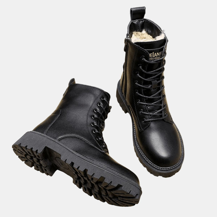 Sienna | Cozy And Rugged Fleece-Lined Combat Ankle Boots