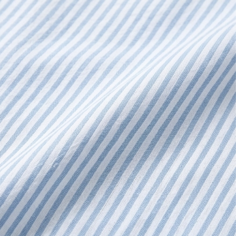 Lunavia | Striped Mini Dress – Button-Placket Style with Pockets for Women