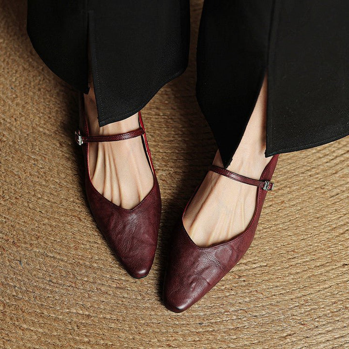 Sophia | Elegant and Timeless Buckled Pointed Toe Mules