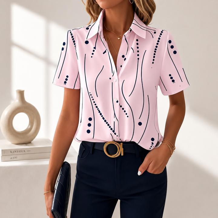Beatrix | Abstract Print Blouse – Effortless Style for Women