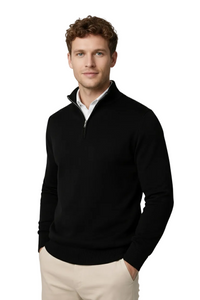 Lucas | Elegant and Modern Half Zip High Neck Sweater
