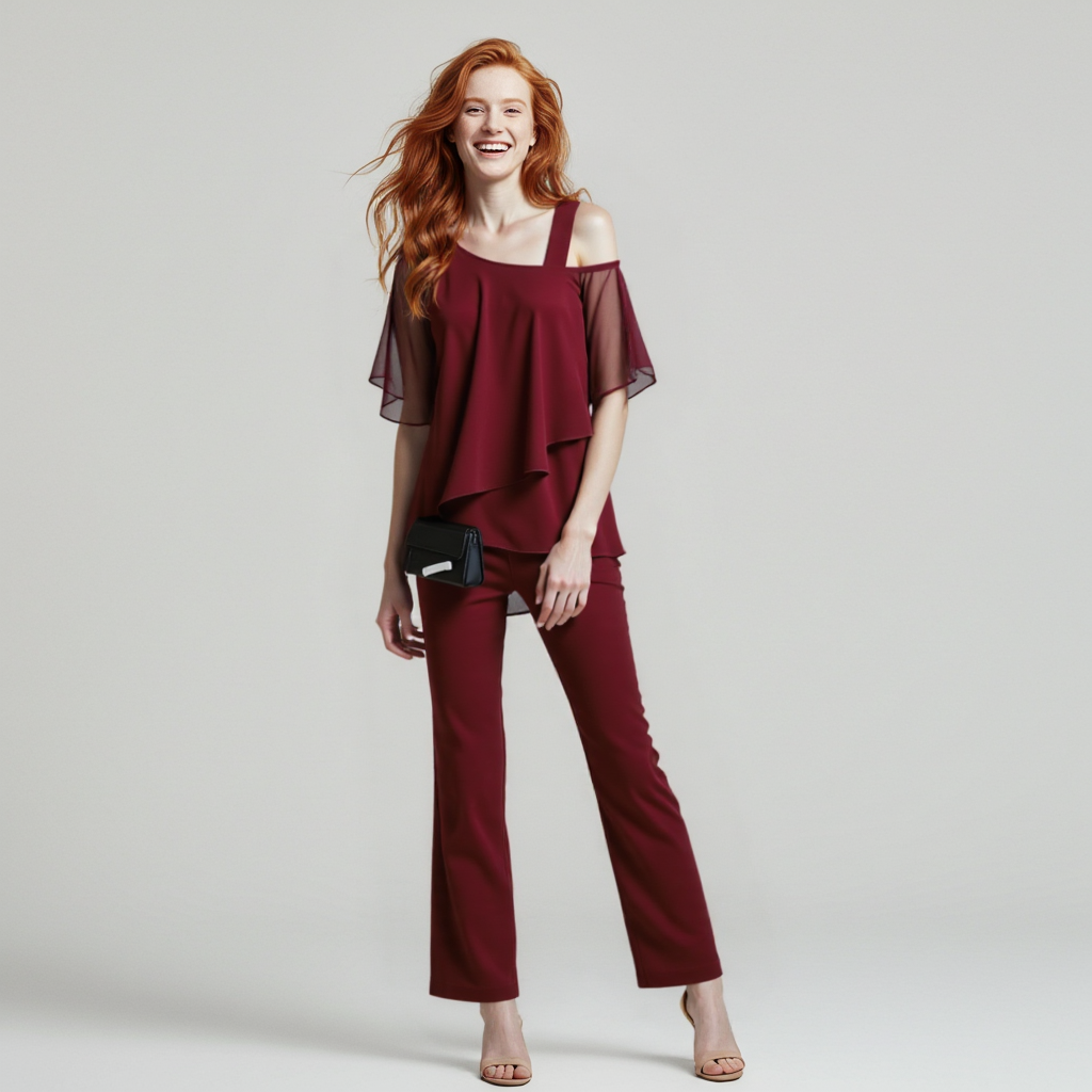 Clara | Elegant Cold Shoulder Two Piece Set