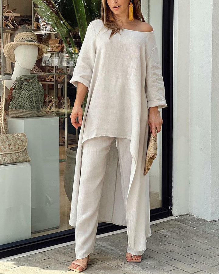 Sofia | Breathable And Stylish Summer Cotton Two Piece Set