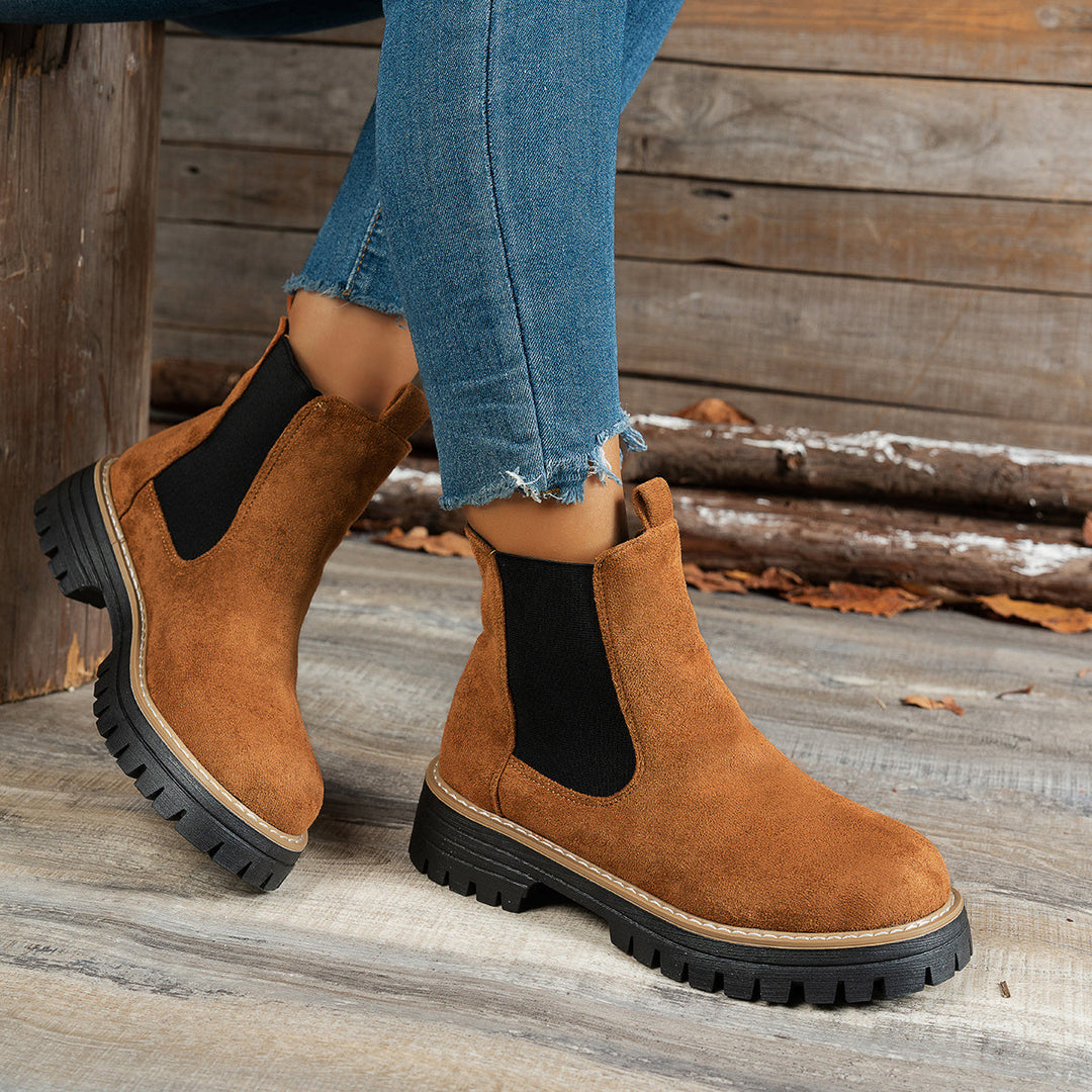 Beatrice | Bequeme Chelsea-Plateau-Stiefeletten