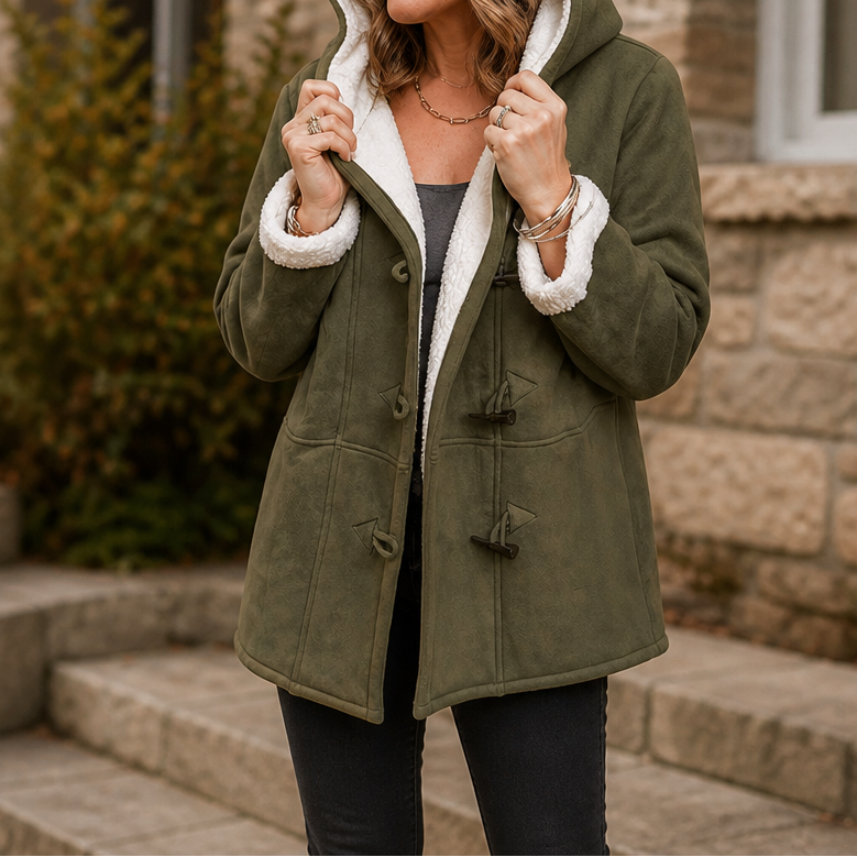 Plushbelle | Faux Shearling Winter Coat – Cozy Design for Women
