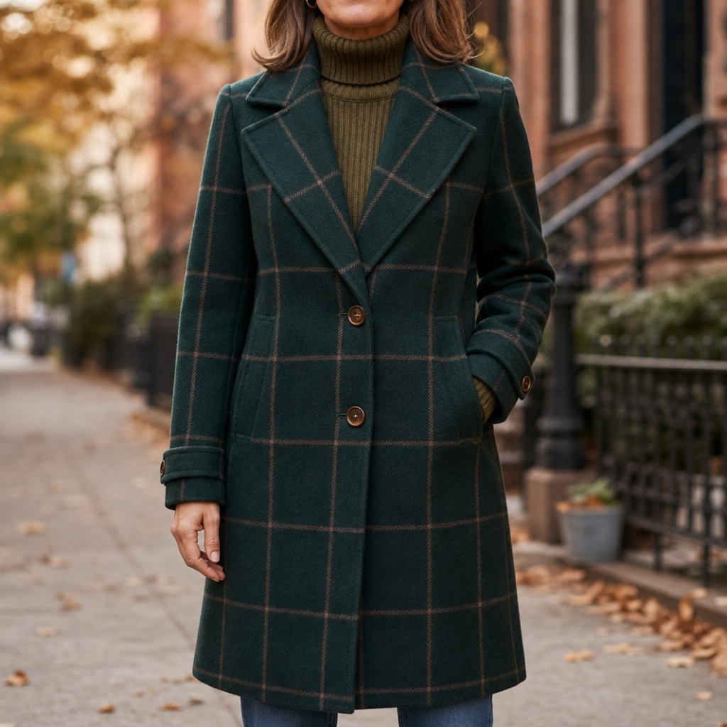 Wearbella | Plaid Oversized Coat – Stylish Checkered Design for Women
