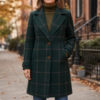 Mila | Chic and Versatile Women's Plaid Wool Blazer Coat