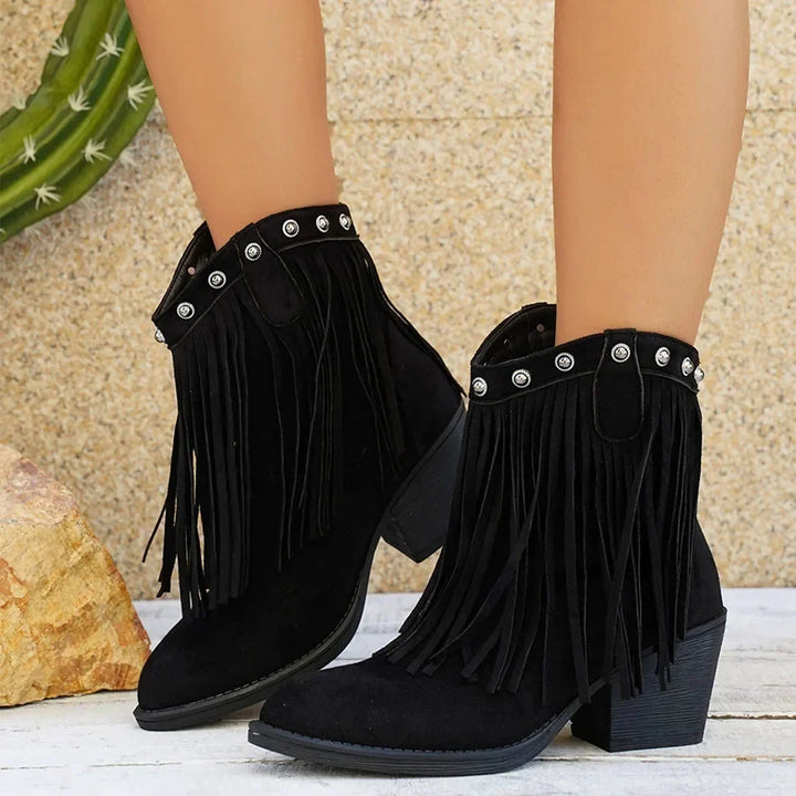 Isabella | Stylish And Classic Wide Calf Cowboy Boots