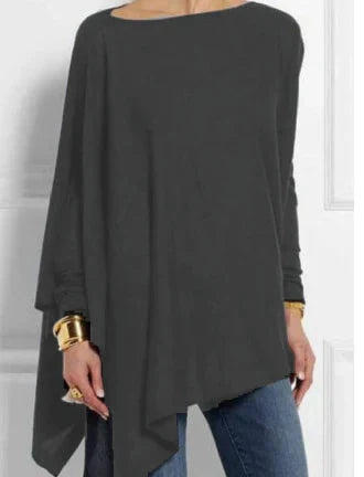 Eleanor | Soft and Comfortable Asymmetric Knit Tunic Top