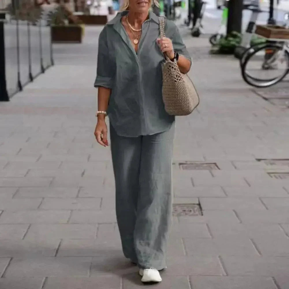Maya | Airy And Sophisticated Linen Two Piece Set