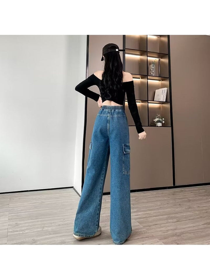 Sophia | Comfortable And Stylish Denim Cargo Pants