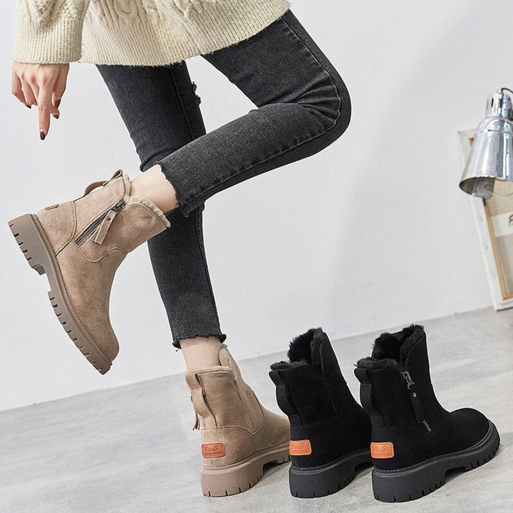 Luna | Plush And Warm Slip-On Winter Ankle Boots