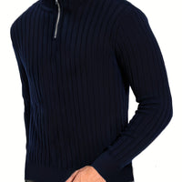 Joseph | Soft and Refined Ribbed Quarter Zip Sweater