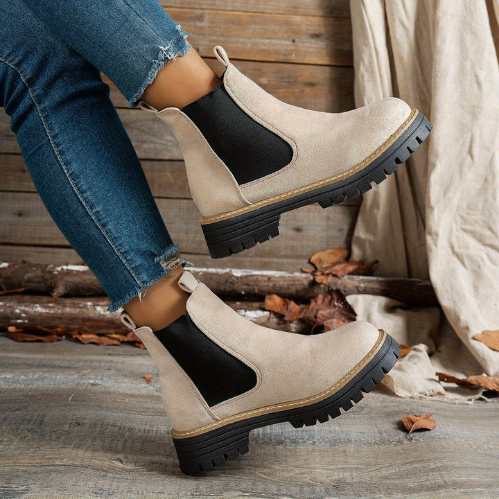 Beatrice | Bequeme Chelsea-Plateau-Stiefeletten