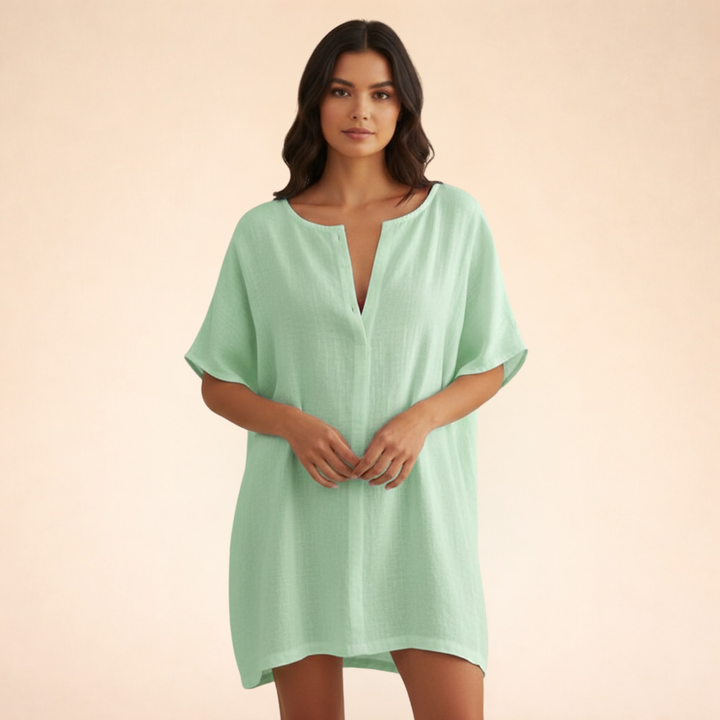 Lunarelle| Damen Luftiges Baumwoll-Sommerkleid