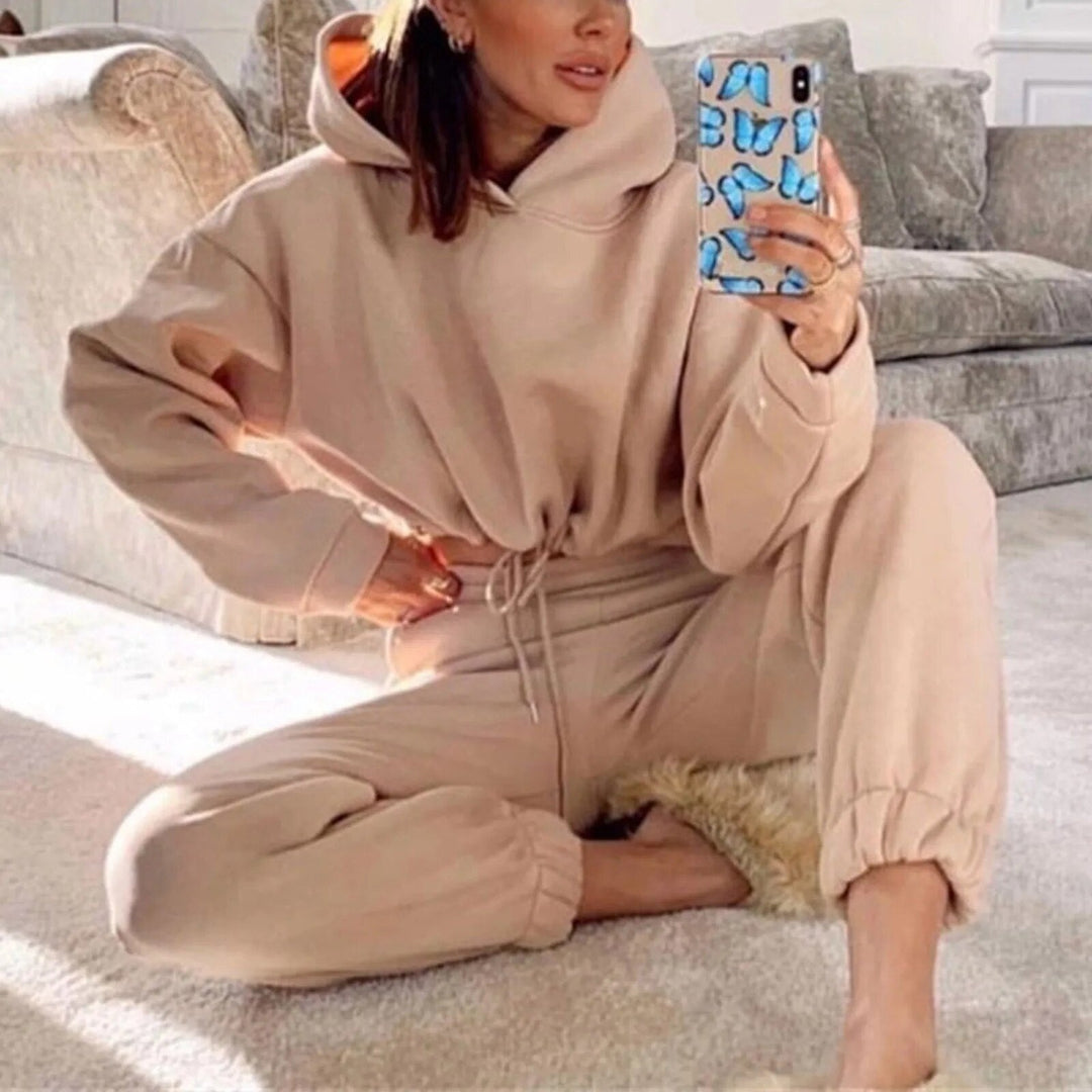 Drape | Two-Piece Tracksuit Set with Hood