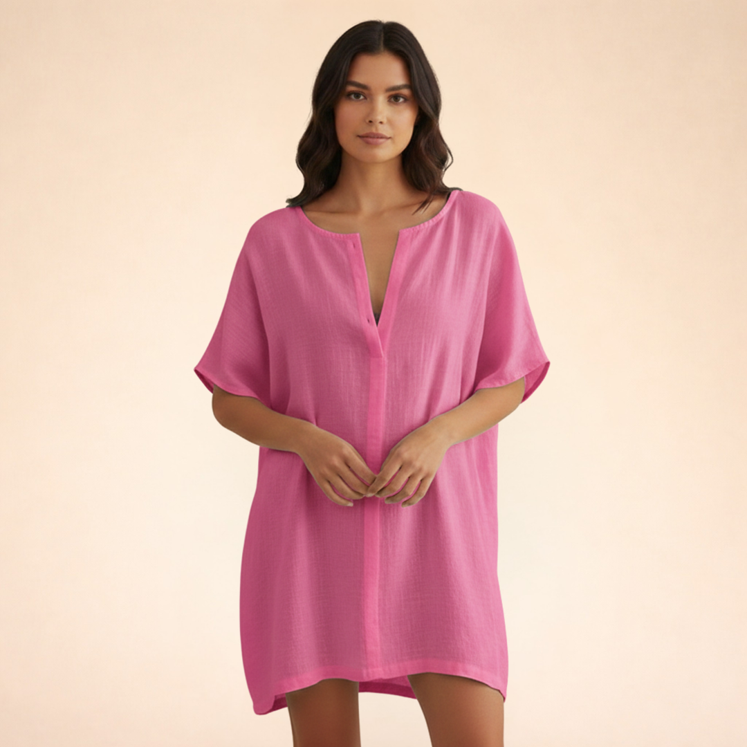 Lunarelle| Damen Luftiges Baumwoll-Sommerkleid