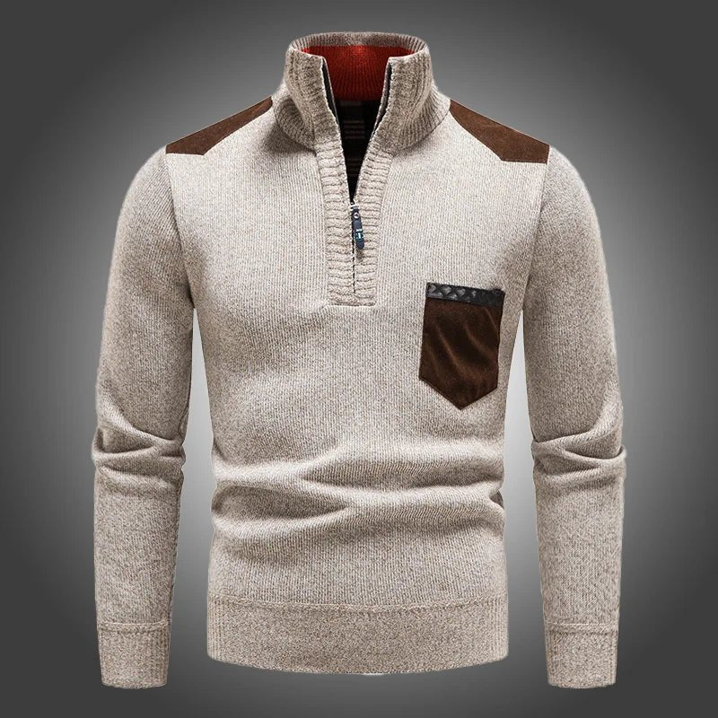 Wolcott | Wool Zip Sweater – Classic Warmth for Men