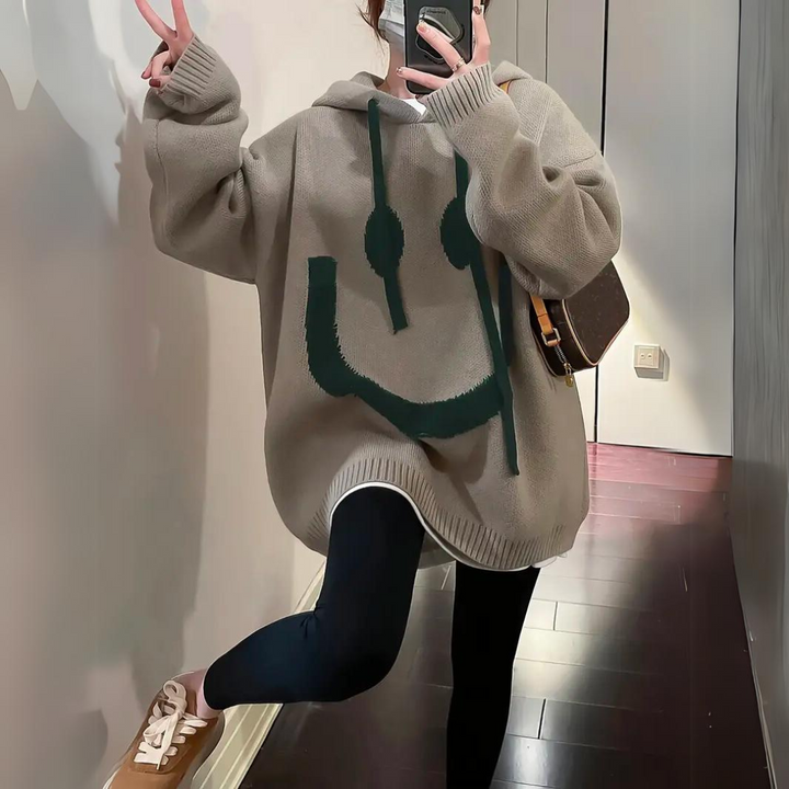 Vans | Oversized Hoodie with Smiley Face for Relaxed Style