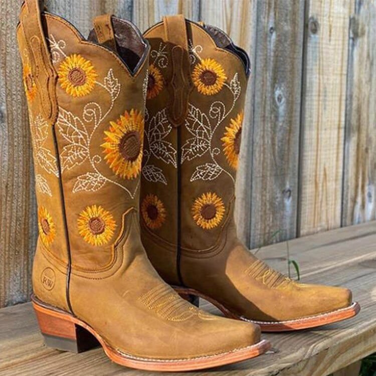 Camille | Stivali da cowboy affascinanti e ricamati
