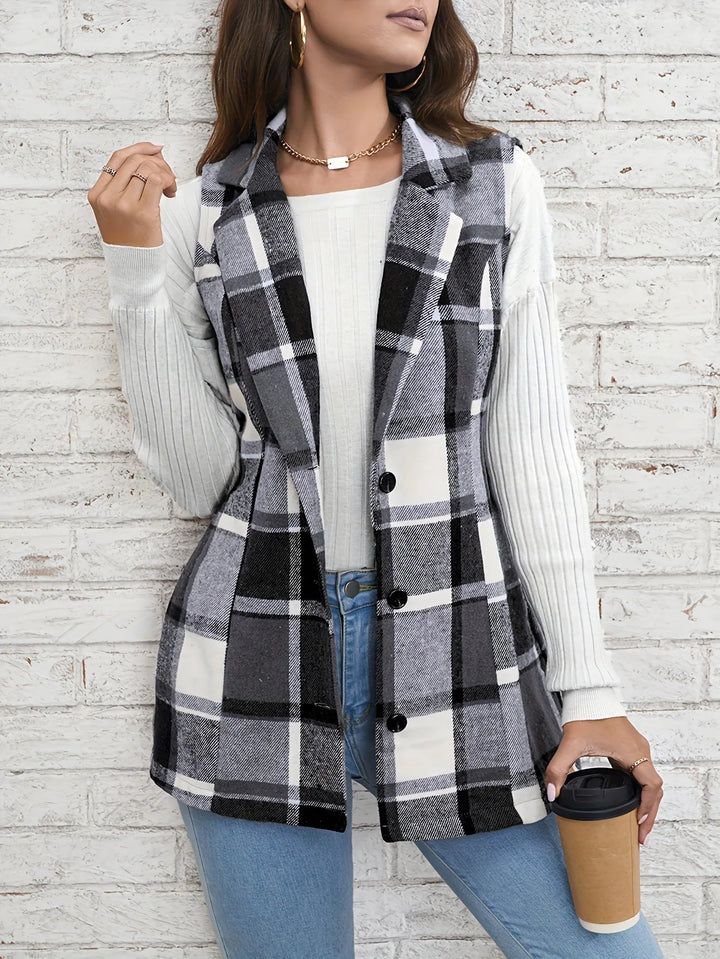 Julia | Elegant And Timeless Plaid Layering Vest