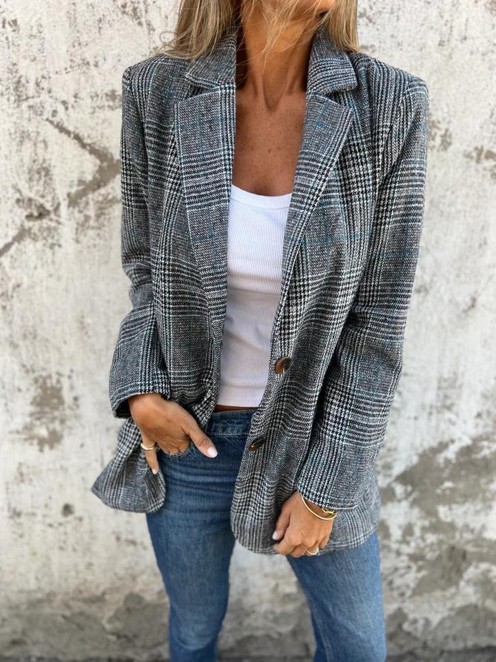 Harper | Klassischer und eleganter karierter Blazer